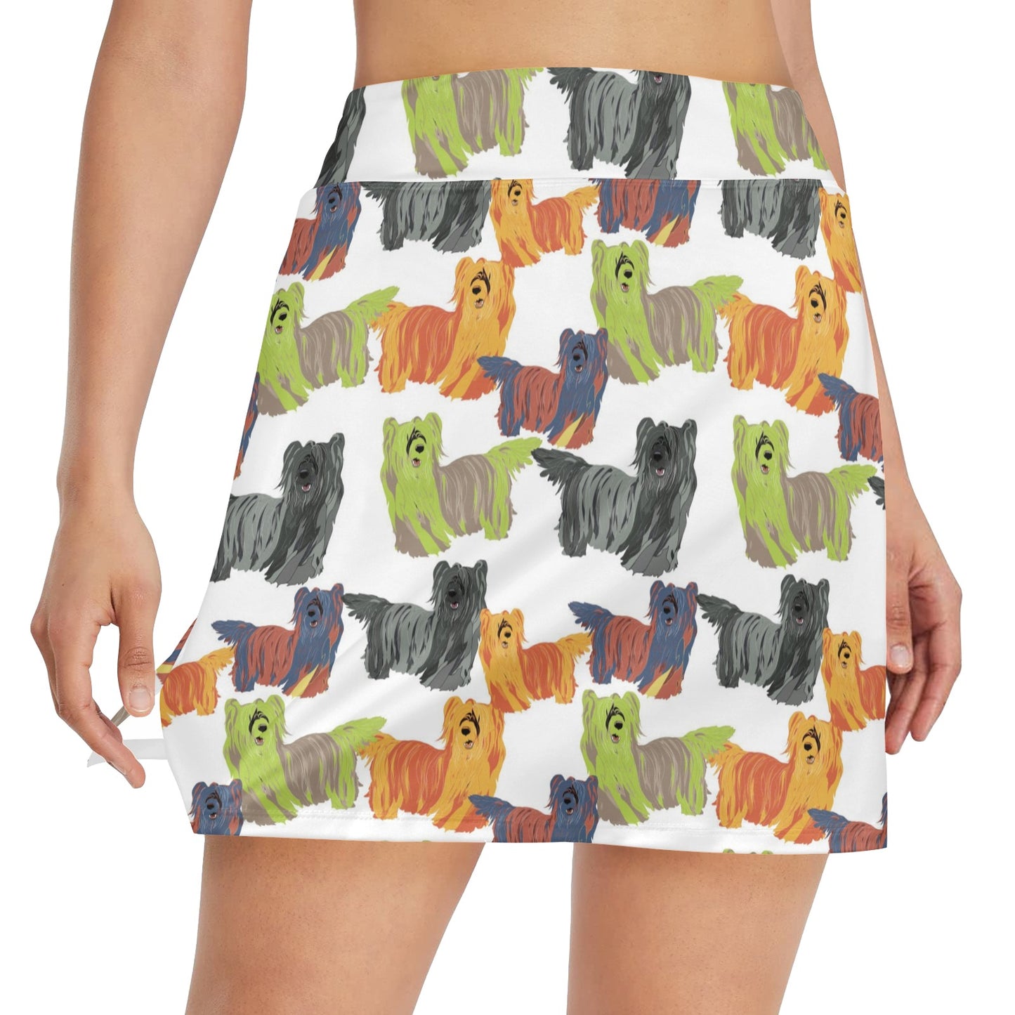 Skye Terriers Print Design LKS301 17" Golf & Pickleball Skort with Pockets