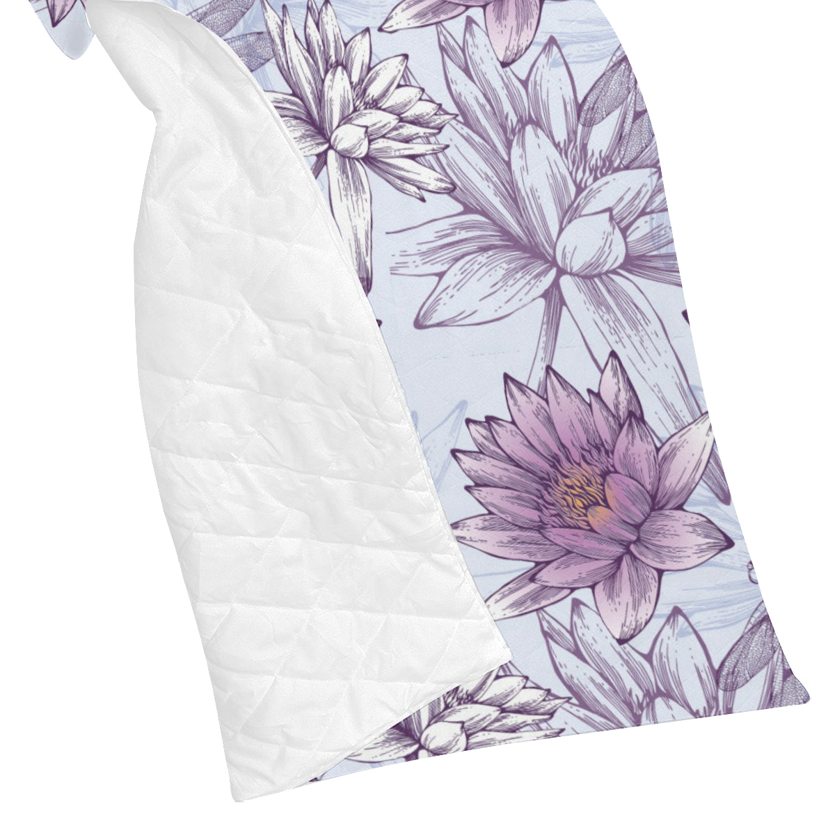 Water Lily Pattern Print Design WL01 Premium Quilt