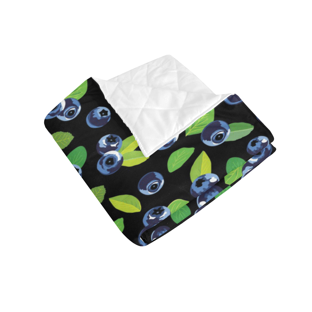 Blueberry Pattern Print Design BB03 Premium Quilt