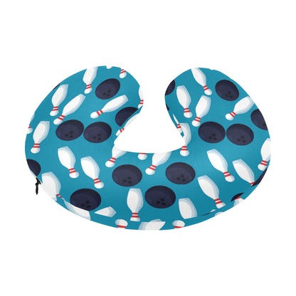 Bowling Pin Pattern Print Design 010 U-Shaped Travel Neck Pillow