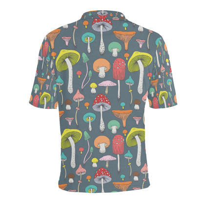 Mushroom Pattern Print Design A03 Men Polo Shirt