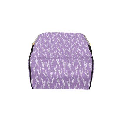 Lavender Pattern Print Design LV08 Diaper Bag Backpack