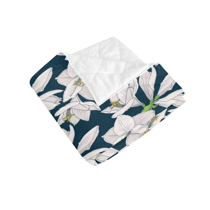 Amaryllis Pattern Print Design 01 Premium Quilt