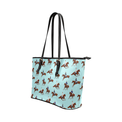 Equestrian Horse Riding Leather Tote Bag