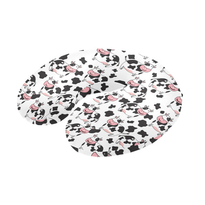 Cow Pattern Print Design 02 U-Shaped Travel Neck Pillow