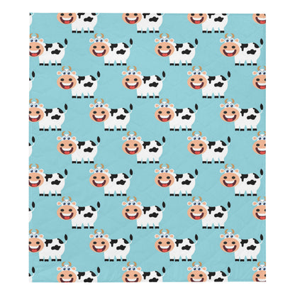 Cattle Cute Pattern Print Design 01 Premium Quilt