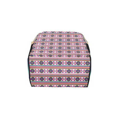Indian Navajo Neon Themed Design Print Diaper Bag Backpack