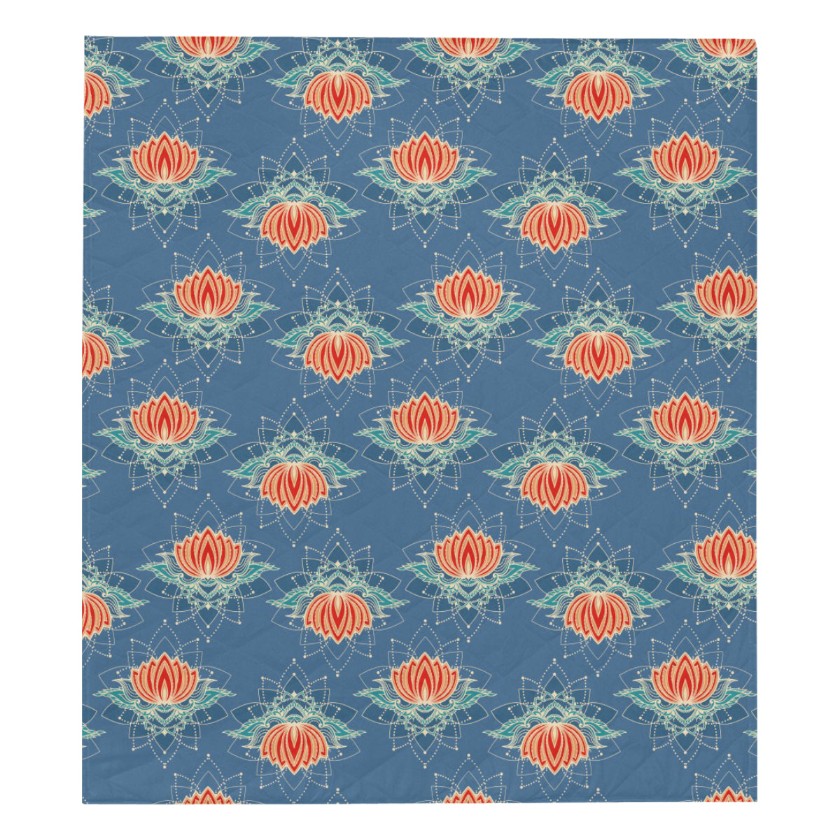lotus Boho Pattern Print Design LO07 Premium Quilt