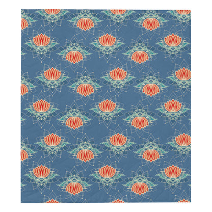 lotus Boho Pattern Print Design LO07 Premium Quilt