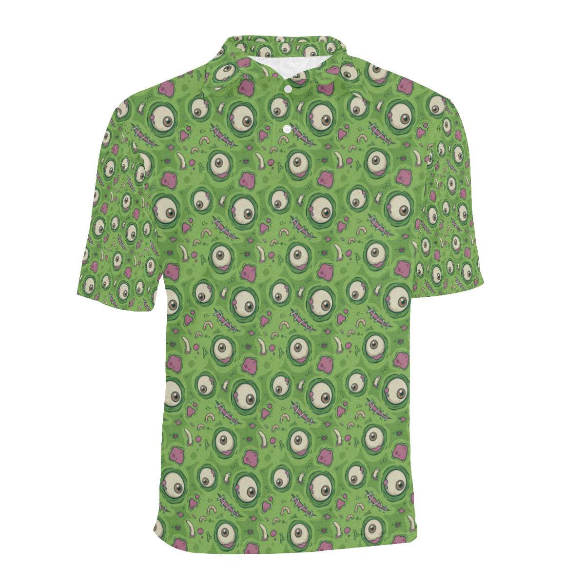 Zombie Eyes Design Pattern Print Men Polo Shirt