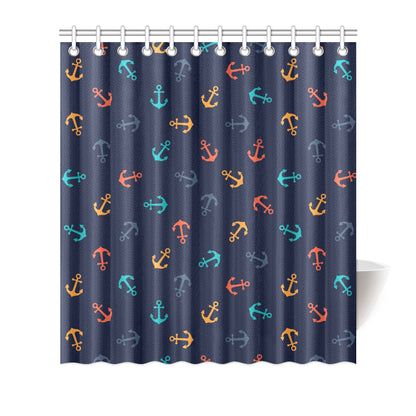 Anchor Pattern Print Design 05 Shower Curtain