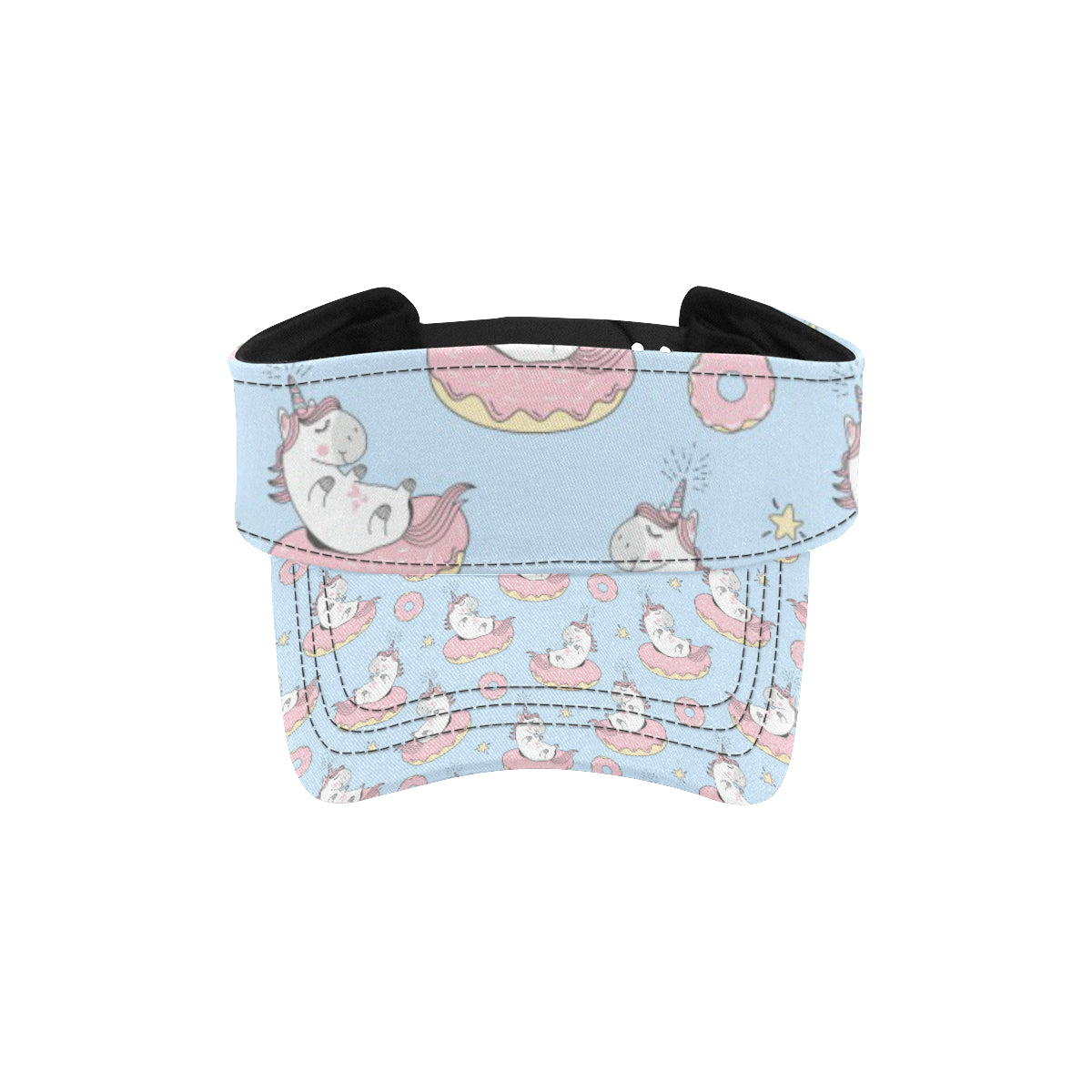 Donut Unicorn Pattern Print Design DN014 Unisex Sun Visor