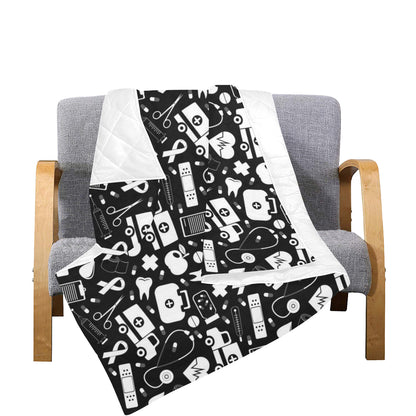 Medical Pattern Print Design 01 Premium Quilt
