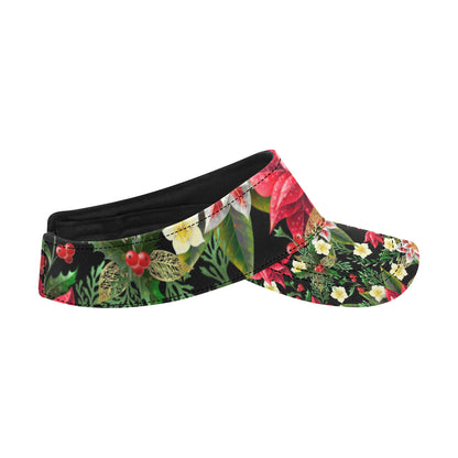 Poinsettia Pattern Print Design POT05 Unisex Sun Visor
