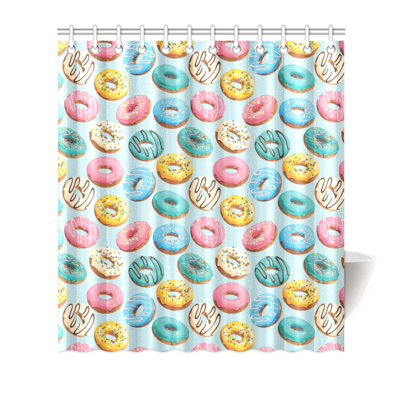 Donut Pattern Print Design DN05 Shower Curtain