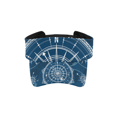 Nautical Compass Print Unisex Sun Visor