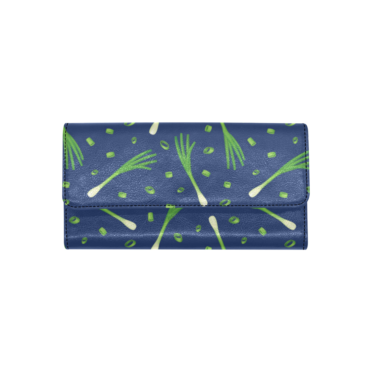 Leek Pattern Print Design 02 Women's Trifold Wallet