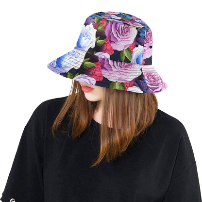 Rose Pattern Print Design RO09 Unisex Bucket Hat