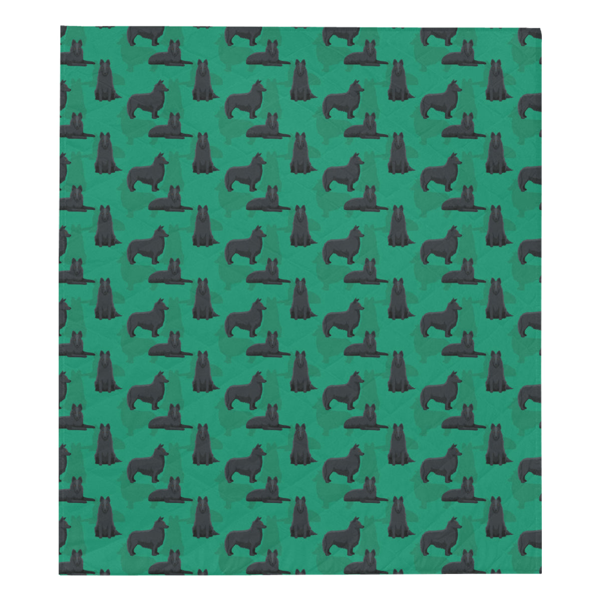 Belgian Sheepdog Pattern Print Design 01 Premium Quilt