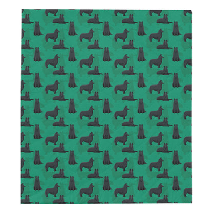Belgian Sheepdog Pattern Print Design 01 Premium Quilt