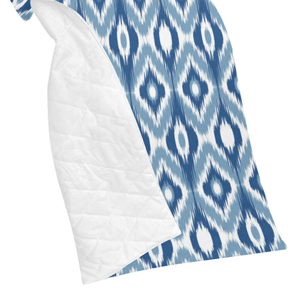 Ikat Pattern Print Design 03 Premium Quilt