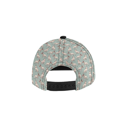 Bull Terrier Cute Print Pattern Snapback Cap