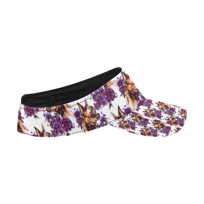 Chihuahua Purple Floral Unisex Sun Visor