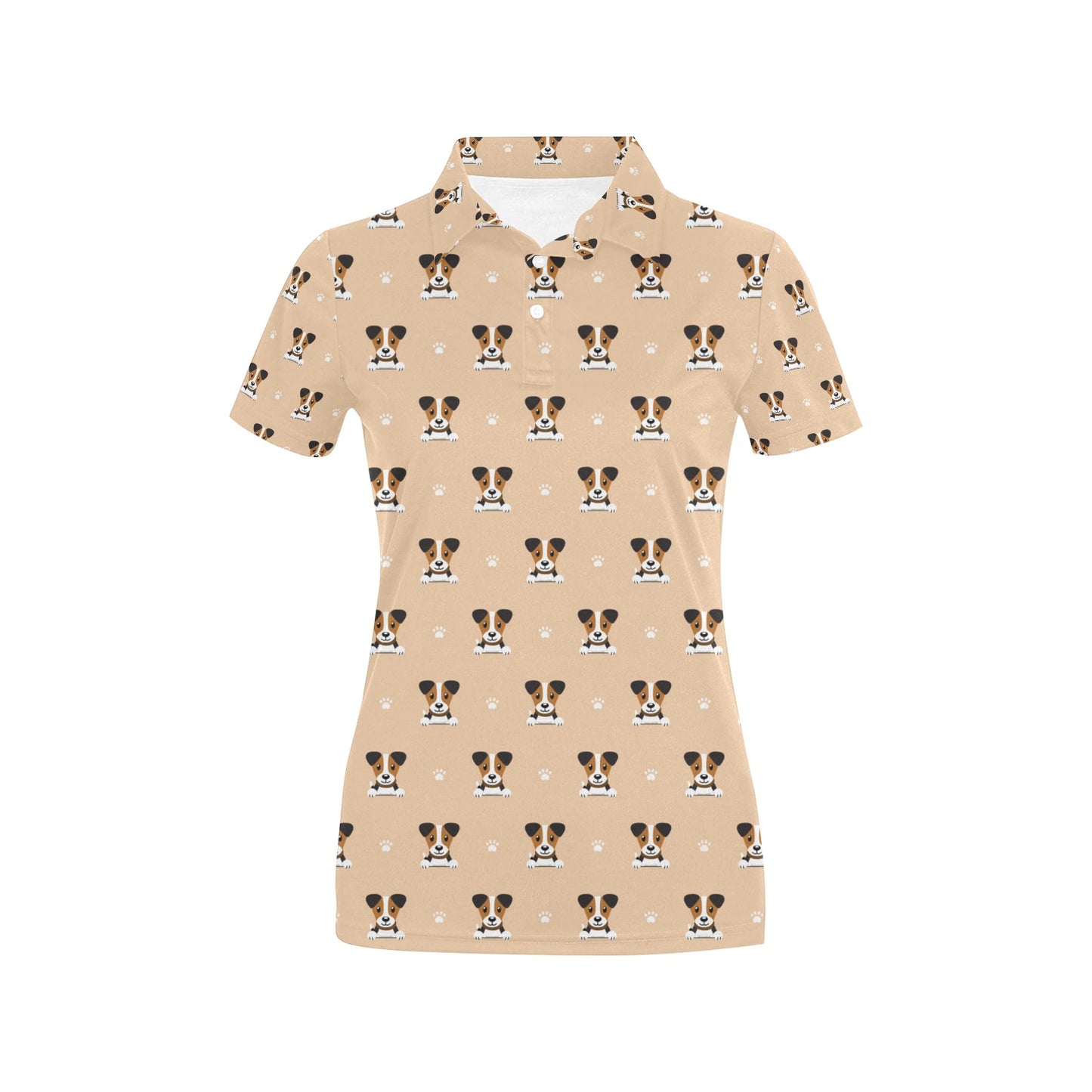 Russell Terriers Print Design LKS3011 Women's Polo Shirt