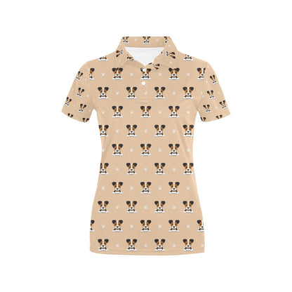 Russell Terriers Print Design LKS3011 Women's Polo Shirt