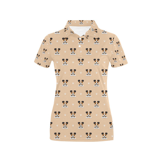 Russell Terriers Print Design LKS3011 Women's Polo Shirt