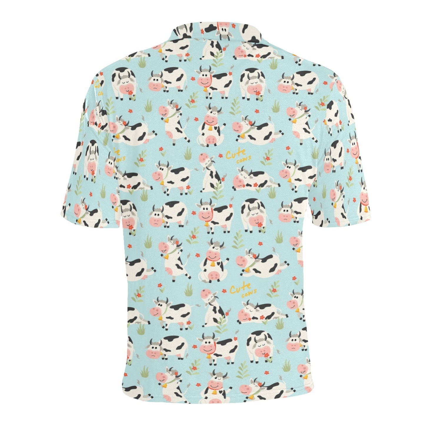 Cattle Print Design LKS403 Men Polo Shirt