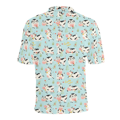 Cattle Print Design LKS403 Men Polo Shirt