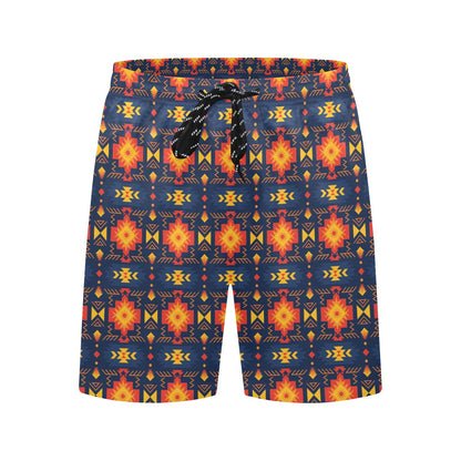 Southwest Pattern Print Design LKS307 Men's Swim Trunks Beach Shorts