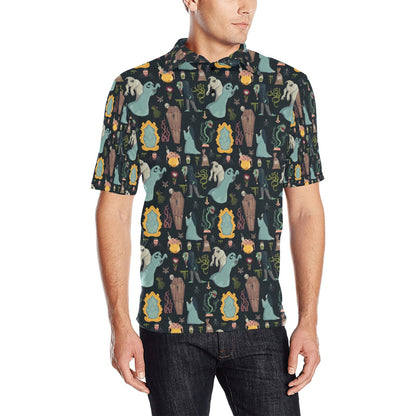 Creepy Print Design LKS303 Men Polo Shirt