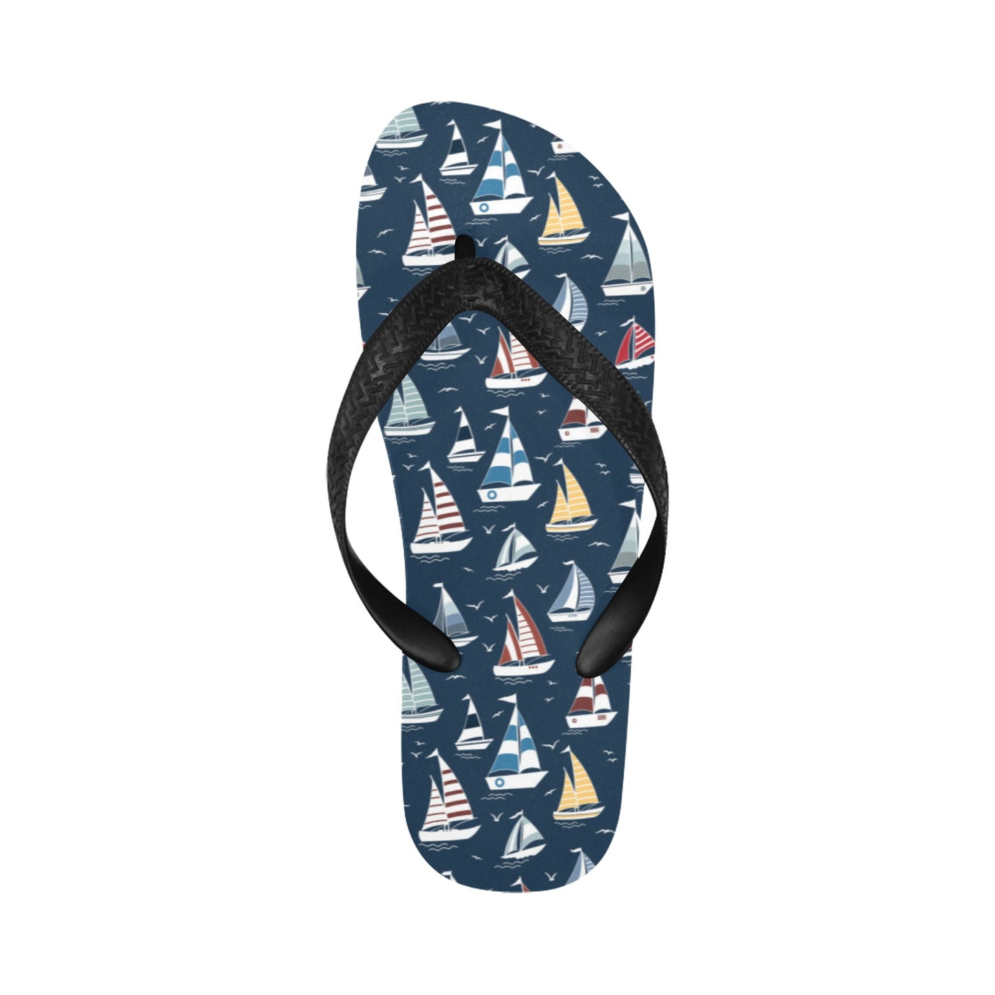 Sailboat Print Design LKS306 Flip Flops