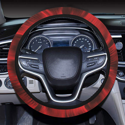 Skull Red Print Design LKS306 Steering Wheel Cover with Elastic Edge
