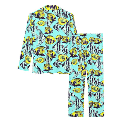 Angelfish Pattern Print Design 02 Women's Long Pajama Set