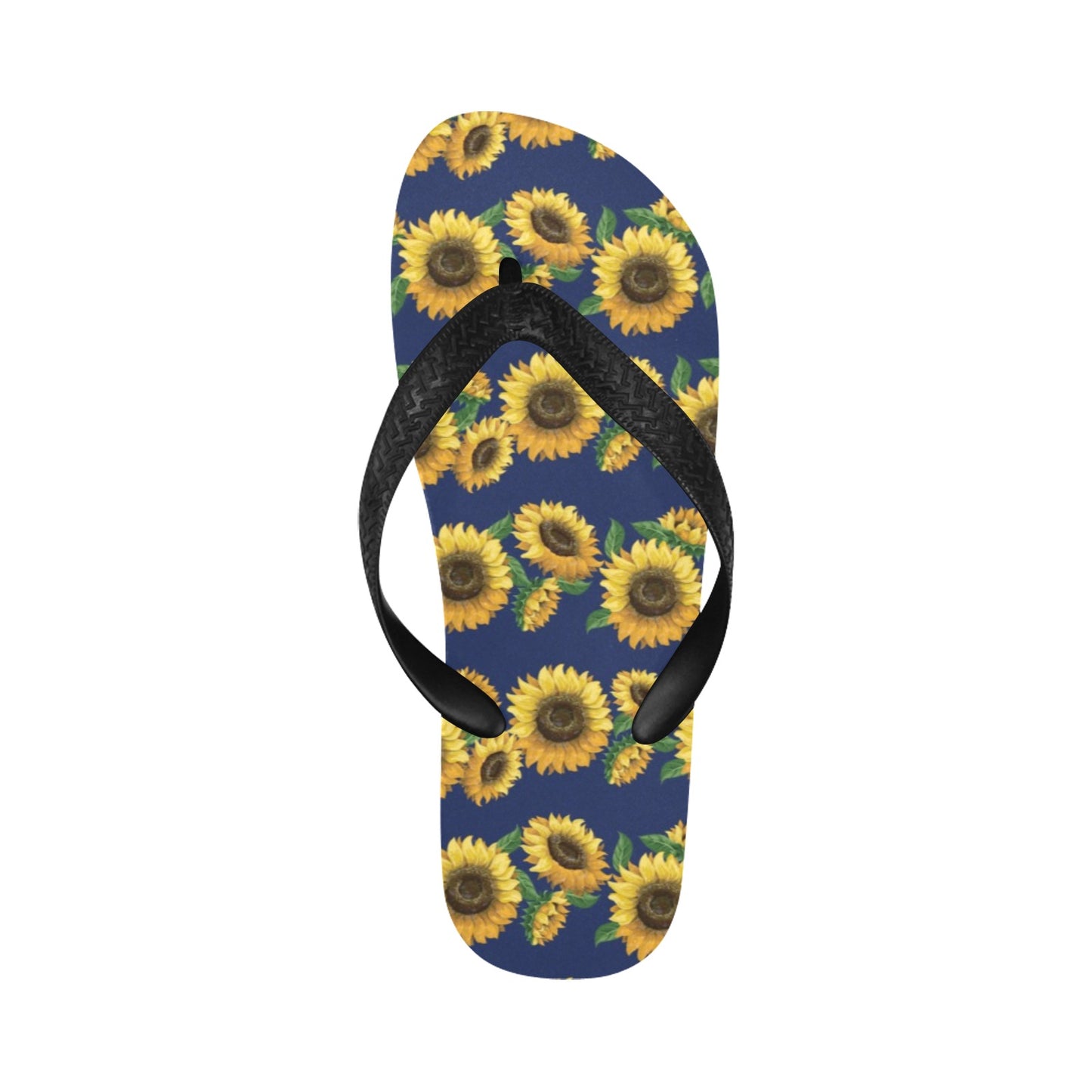 Sunflower Print Design LKS307 Flip Flops
