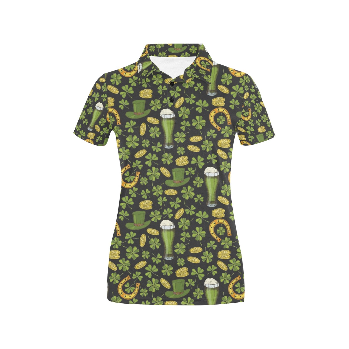 St Patricks Day Print Design LKS307 Women's Polo Shirt