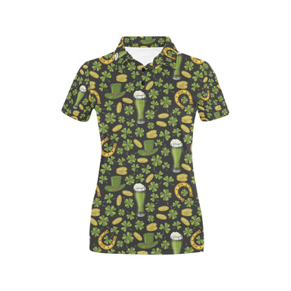 St Patricks Day Print Design LKS307 Women's Polo Shirt
