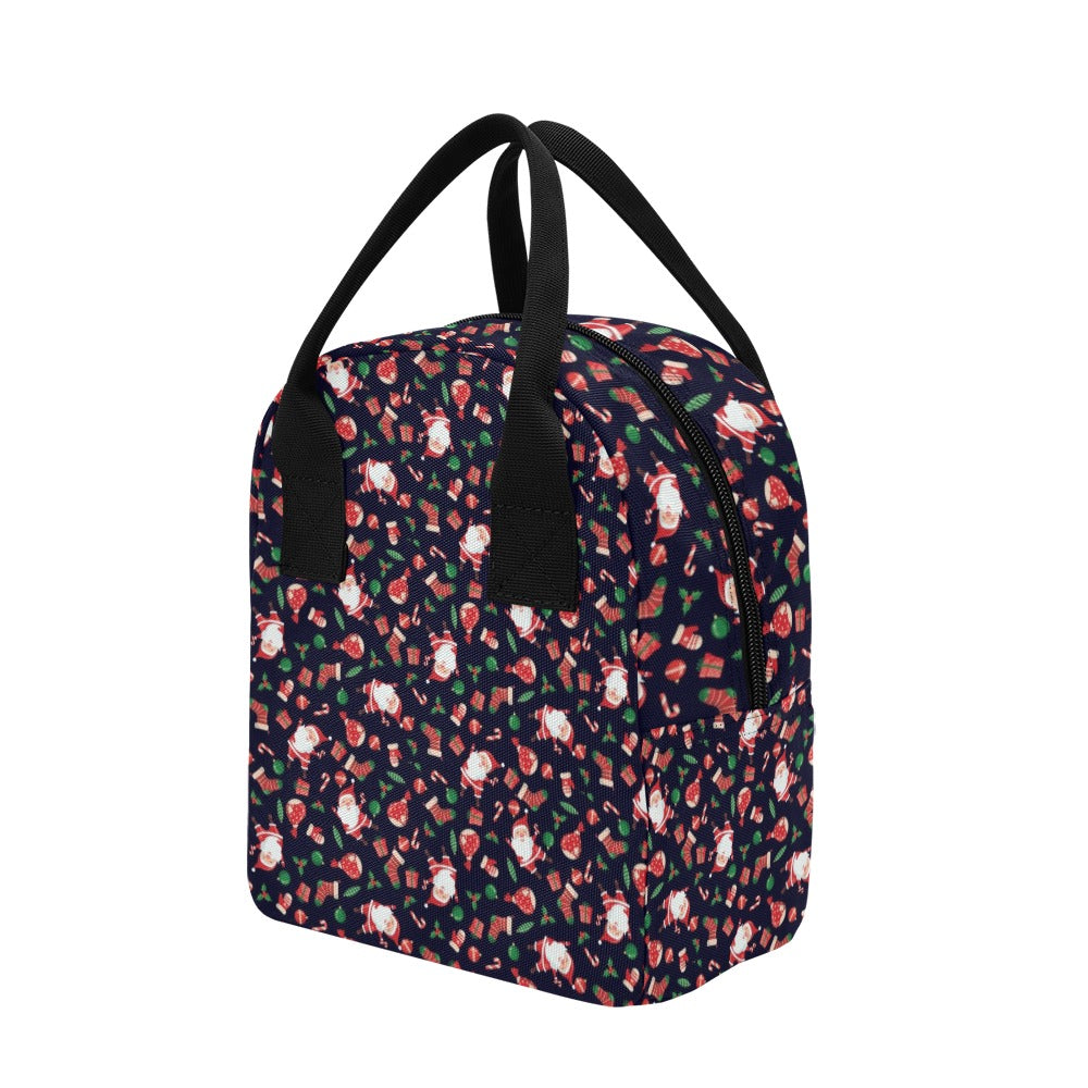 Santa Christmas Themed Print Design LKS304 Insulated Lunch Bag