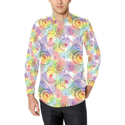 Third Eye Print Design LKS303 Men's Long Sleeve Dress Shirt