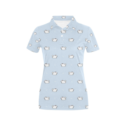 Samoyeds Print Design LKS302 Women's Polo Shirt