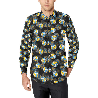 Volleyball Print Design LKS302 Men's Long Sleeve Dress Shirt