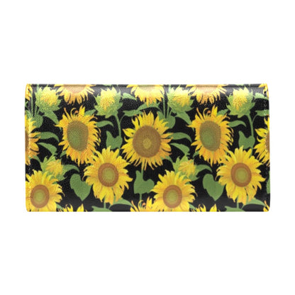 Sunflower Print Design LKS302 Women's Trifold Wallet