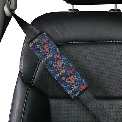 Underwater Giant Squid Print Design LKS302 Car Seat Belt Cover