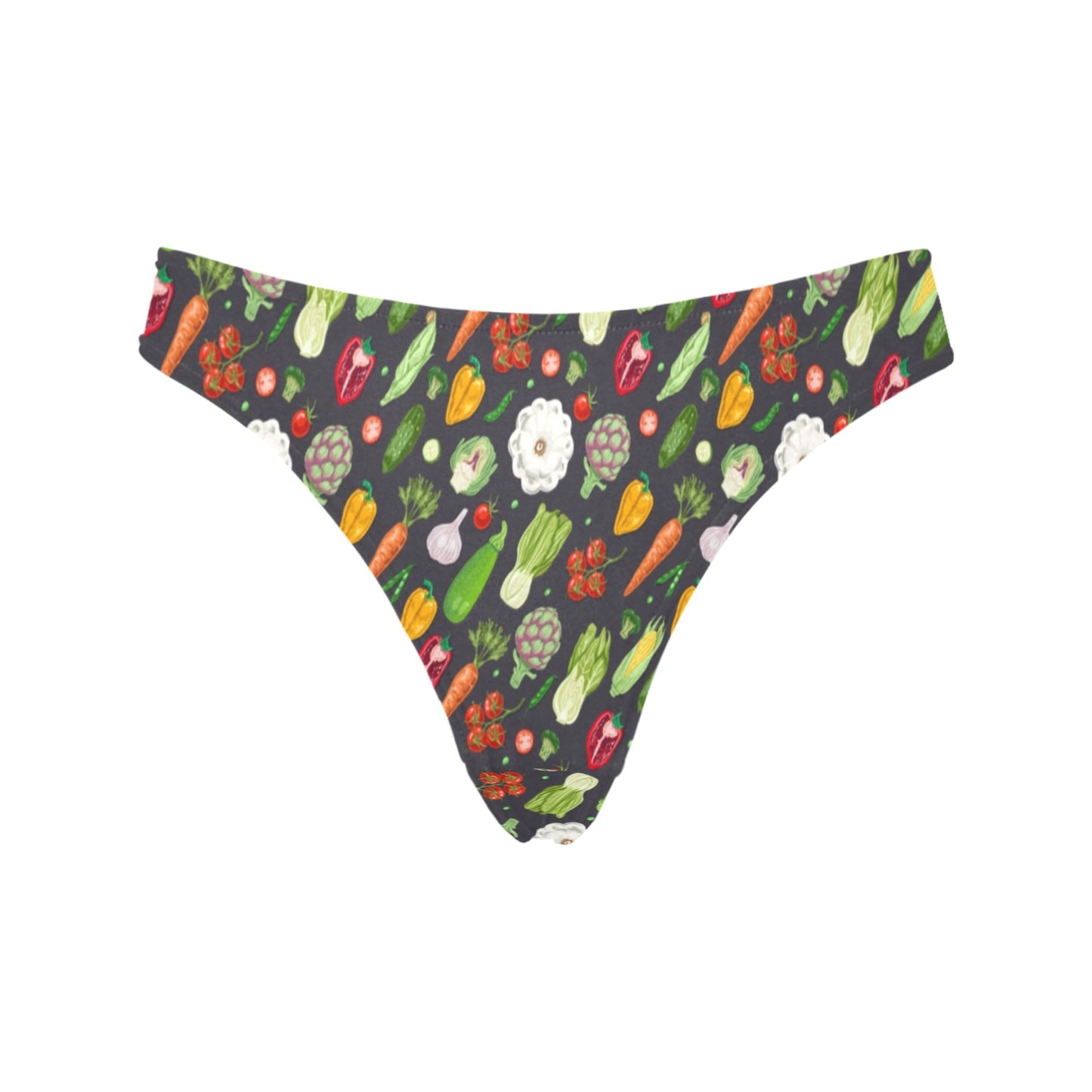 Vegan Pattern Themed Design Print Women's Thongs