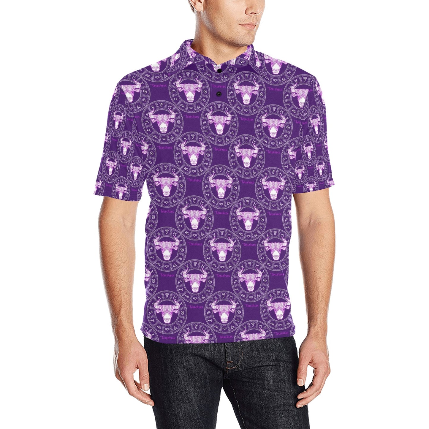 Taurus Print Design LKS303 Men Polo Shirt