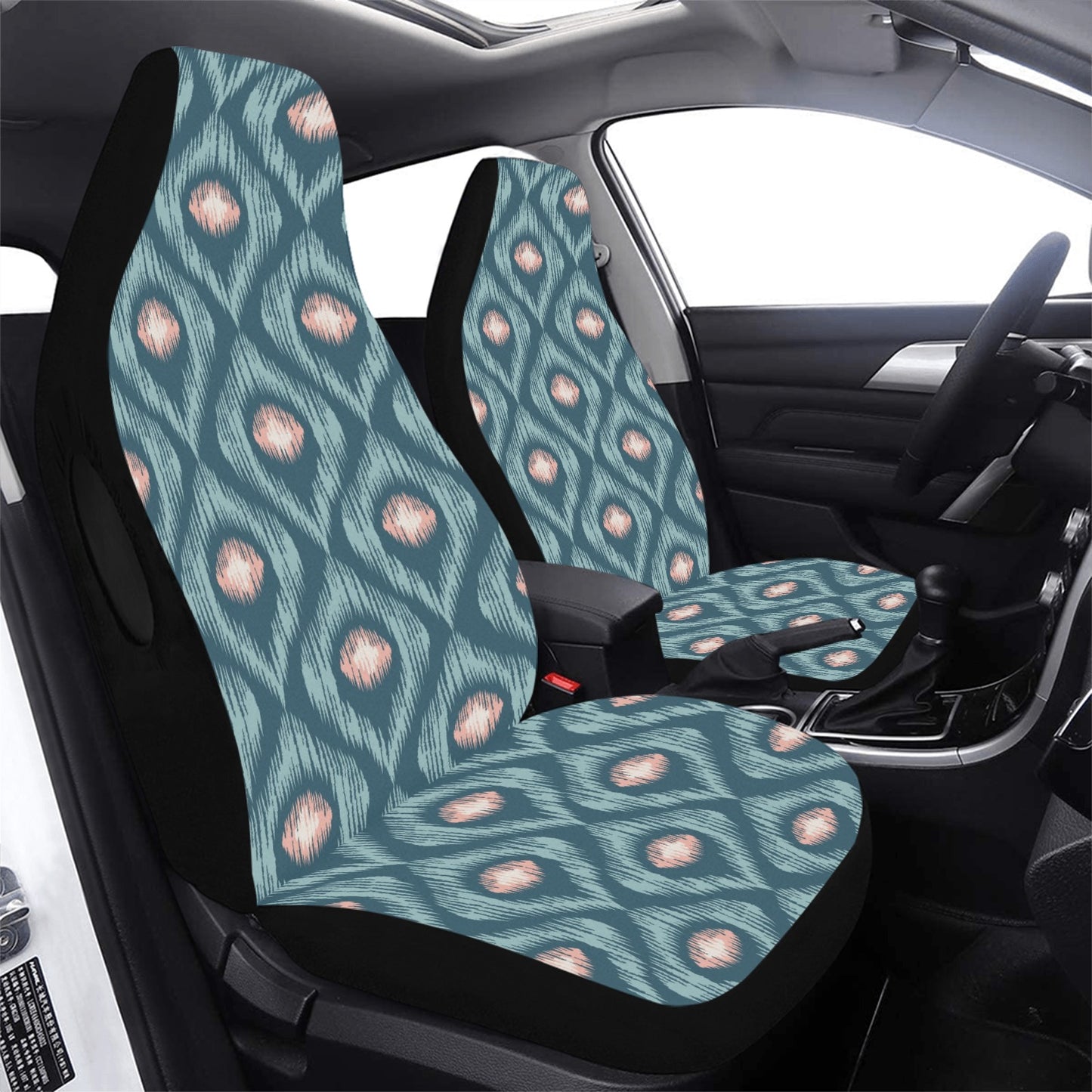 Ikat Print Design LKS402 Car Seat Covers