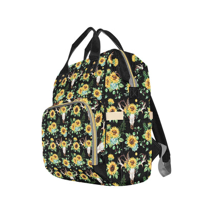 Sunflower Pattern Print Design SF08 Diaper Bag Backpack
